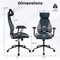 Ergonomic Office Chair Computer Desk Chair with 2D Headrest and Rocking Backrest-Brown